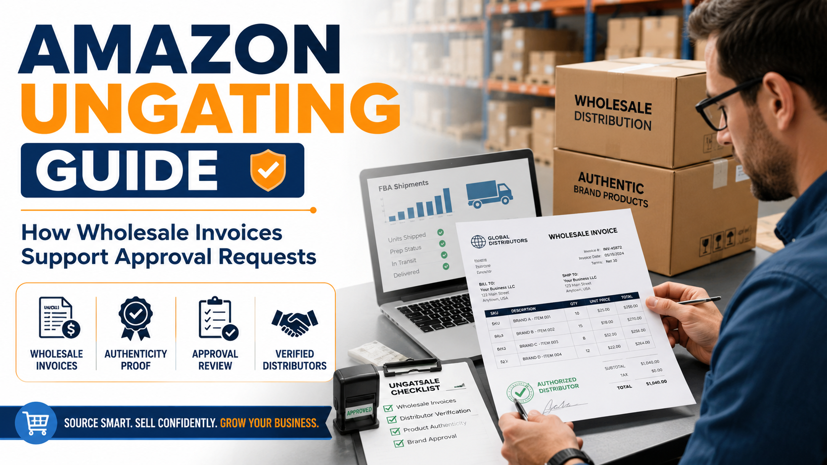 Amazon ungating wholesale invoices