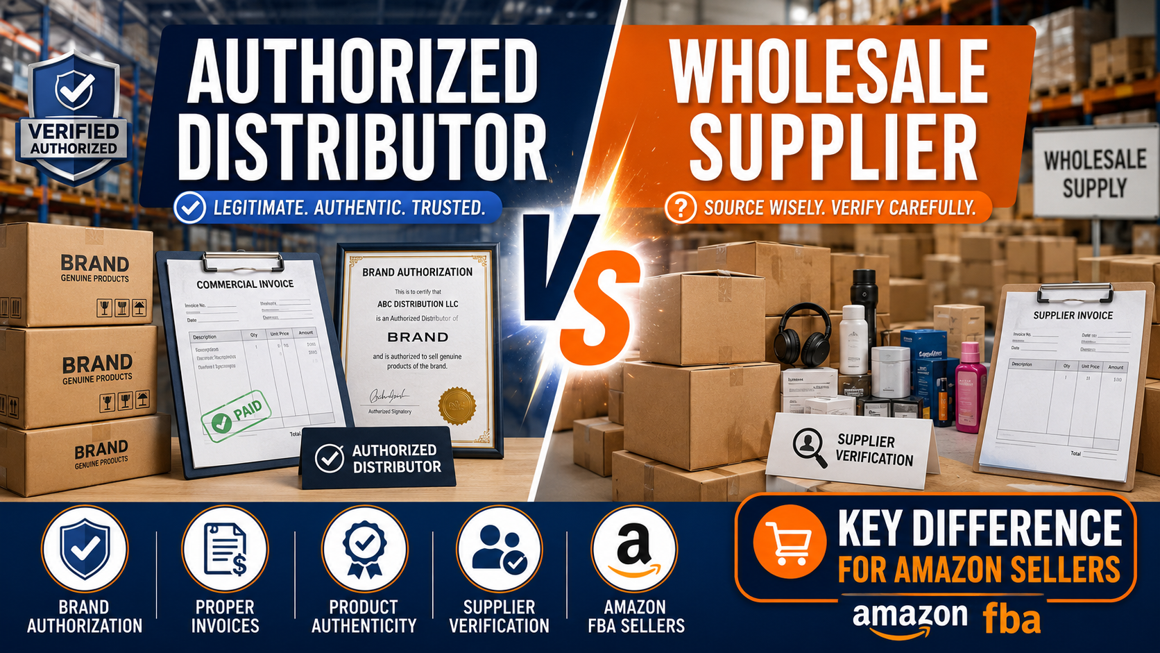 Authorized Distributor vs Wholesale Supplier: Key Difference for Amazon Sellers