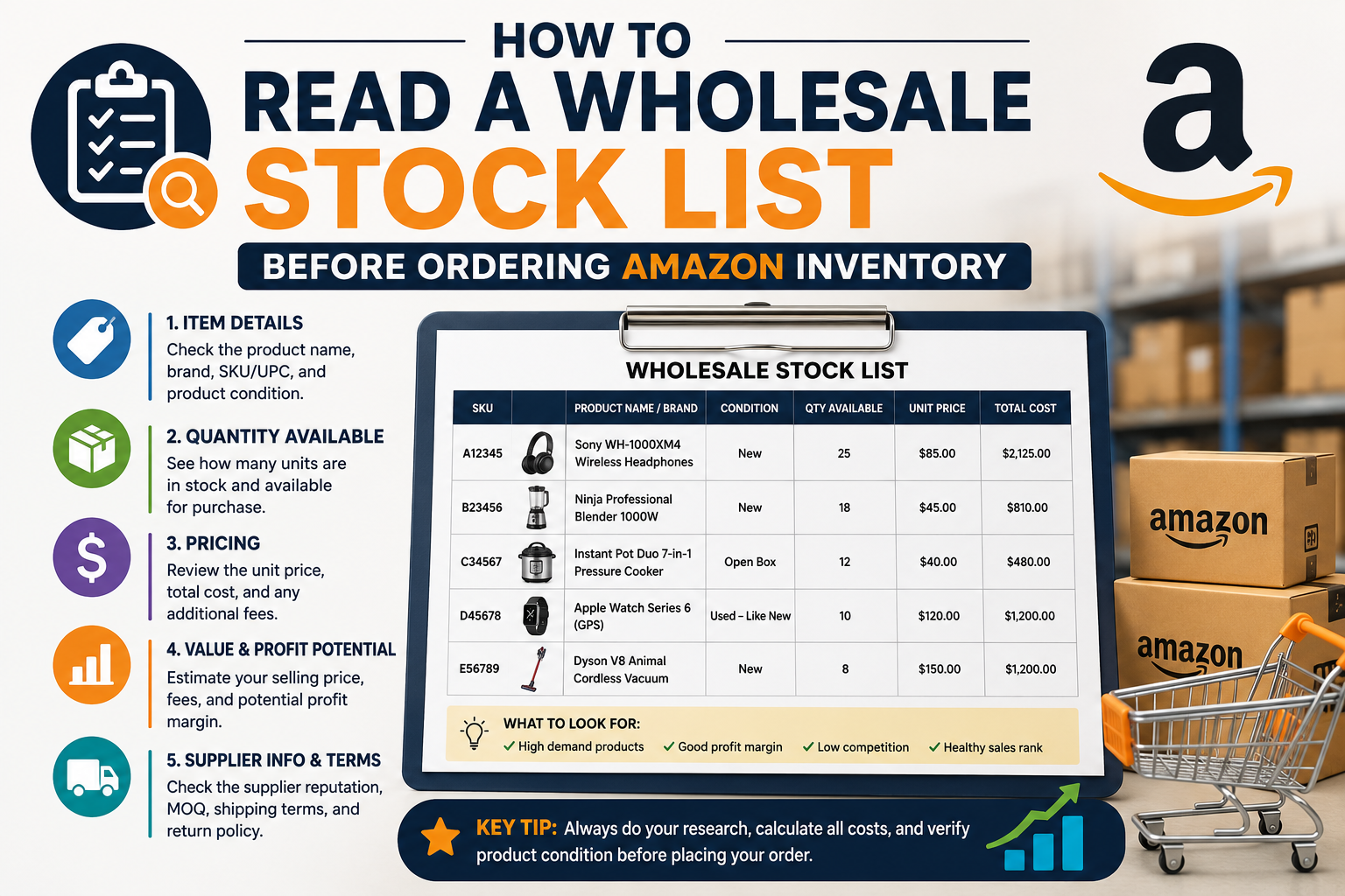Wholesale Stock List for Amazon FBA