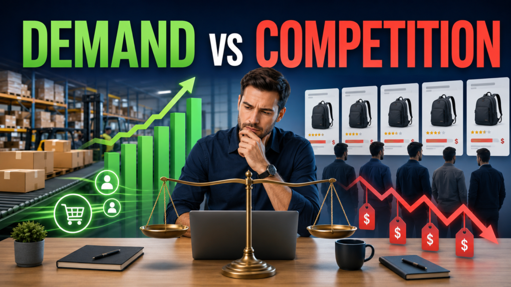 Product Demand vs Competition for Amazon